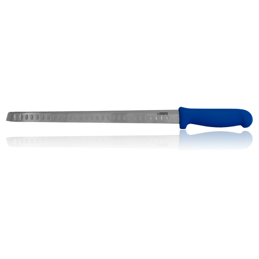 Box of 50 - 12"/30cm Slicing Knife - Blue Fibrox Handle & Fluted Blade
