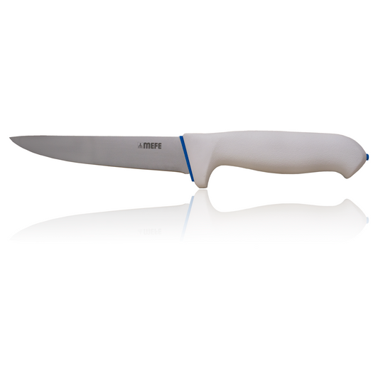 Box of 12 - 6"/15cm Straight Boning Knife - White Soft Grip Handle