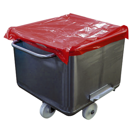 Disposable Bin Cover on Eurobin, Red