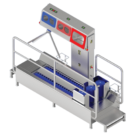 AWE Turnstile Hygiene Station - Boot Sole & Shank Wash, Hand Wash, Dry and Sanitise (Cabinet Mount)