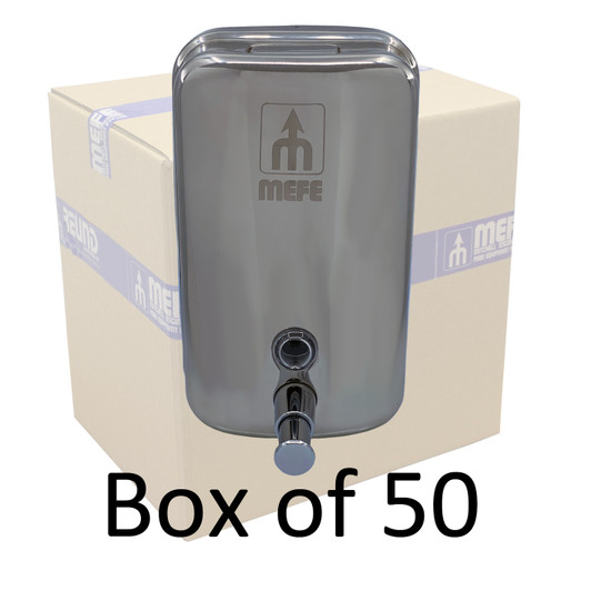 MEFE Box of 50 - Stainless Steel Liquid Soap Dispenser