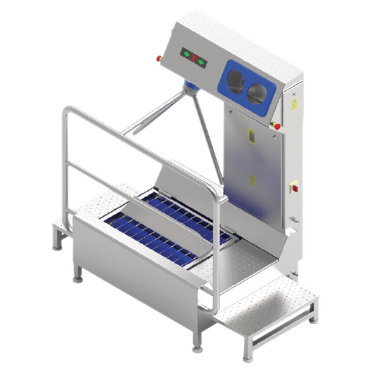 AWE Turnstile Hygiene Station - Boot Wash, Hand Sanitise (Cabinet Mount)