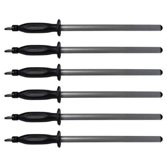 MEFE Box of 6 - 12”/30cm Diamond Sharpening Steel - 1000 Grit - Oval