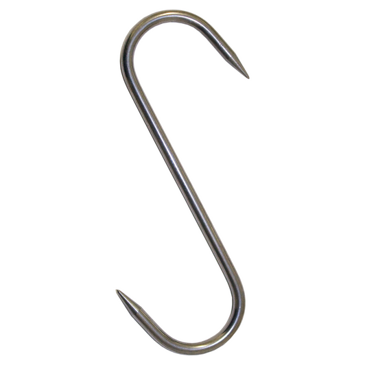 MEFE S Hook - Heavy Duty Stainless Steel - 160mm long x 6mm diameter MEFE S Hook - Heavy Duty Stainless Steel - 160mm long x 6mm diameter