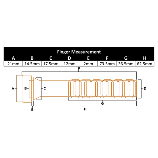 MEFE Soft Plucker Finger Dimensions