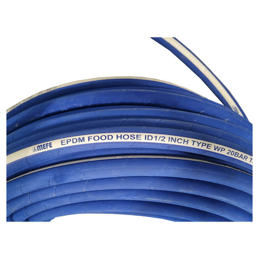 MEFE Food Grade Hose - 1/2" 14m Roll Inc. Stainless Steel Fittings