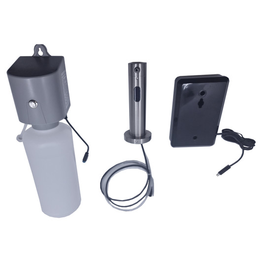 Automatic Soap Dispenser - Horizontal Spout - Dry Wall Mounted (Satin Finish)