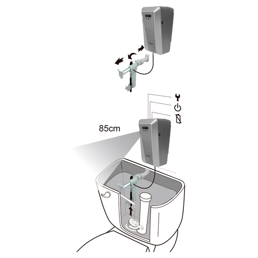 Infrared Automatic Toilet Flusher - for side handle type cistern toilets