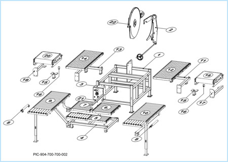 Circular Pork Cutting Knife Conveyor Unit