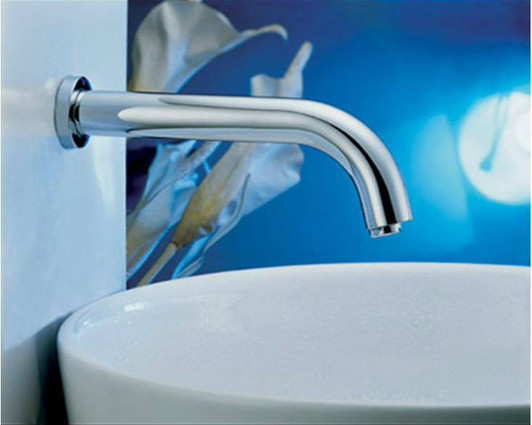 Sensor Tap - Tube Design - Wet Wall Mounted - Chrome Plated