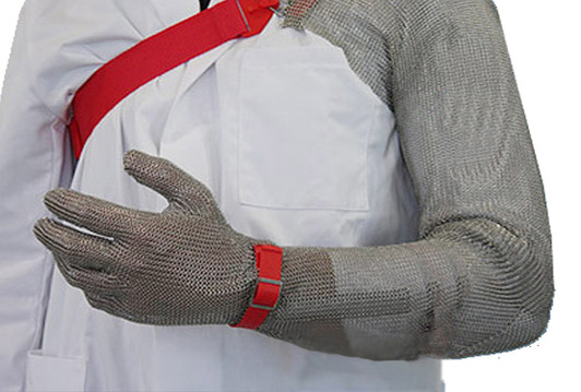 Stainless Steel Chain Mesh Glove, Arm and Shoulder with Harness