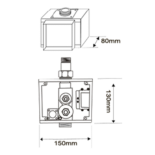 Automatic Toilet / Urinal Flush - Infrared Sensor and Push Button