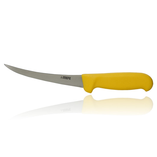 MEFE 6"/15cm Curved Boning Knife - Yellow Fibrox Handle MEFE 6"/15cm Curved Boning Knife - Yellow Fibrox Handle