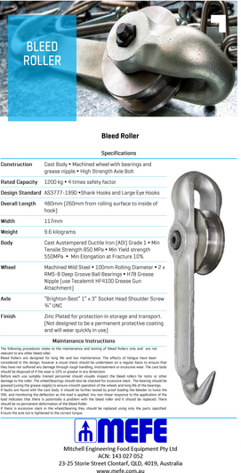 Cattle and Buffalo Abattoir Bleeding Roller