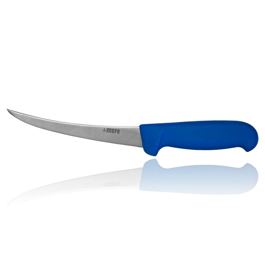 MEFE 6"/15cm Curved Boning Knife - Blue Fibrox Handle MEFE 6"/15cm Curved Boning Knife - Blue Fibrox Handle