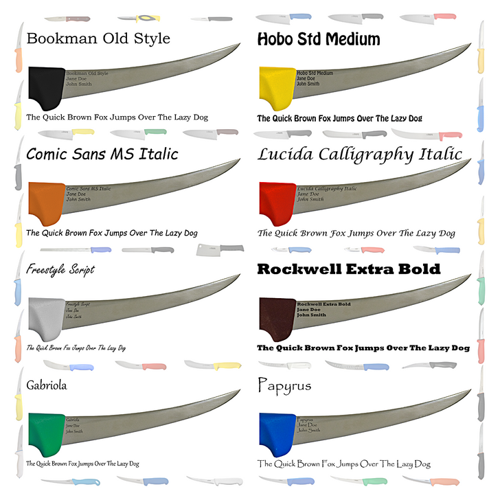 6"/15cm Curved Boning Knife - Orange Soft Grip Handle [18+]