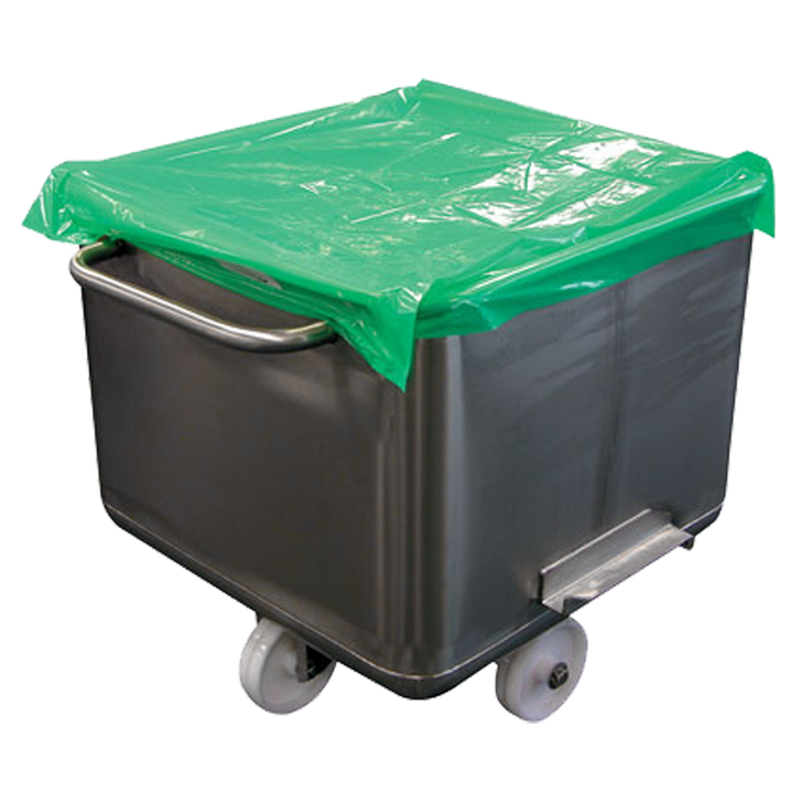 Disposable Bin Cover on Eurobin, Green