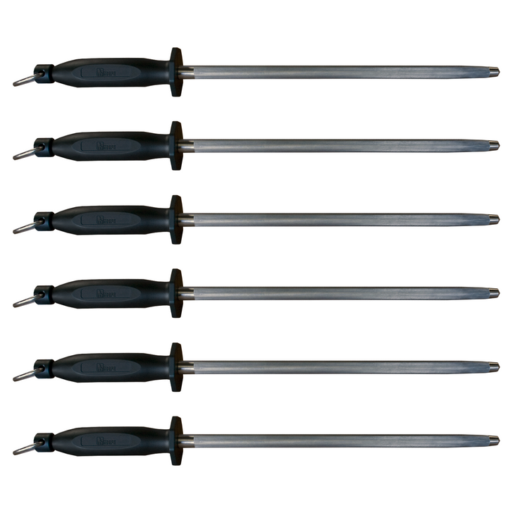 Box of 6 - 12" Professional Sharpening Steel - Regular Cut Round