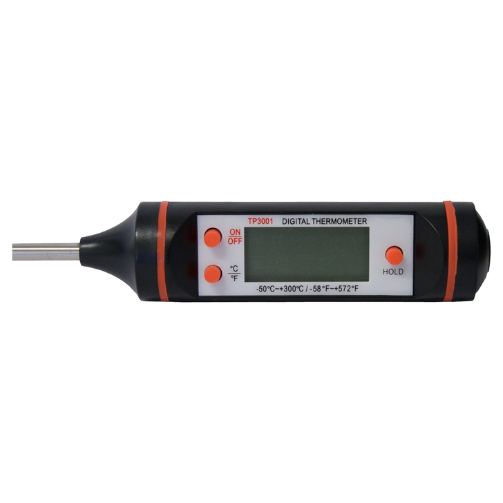 MEFE Digital Thermometer with Stainless Steel Probe Controls