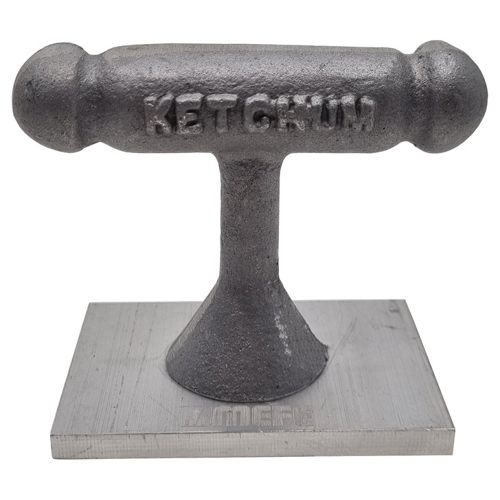 Flat Stamp 80 x 50mm with Aluminium Handle - Food Grade Meat Stamp