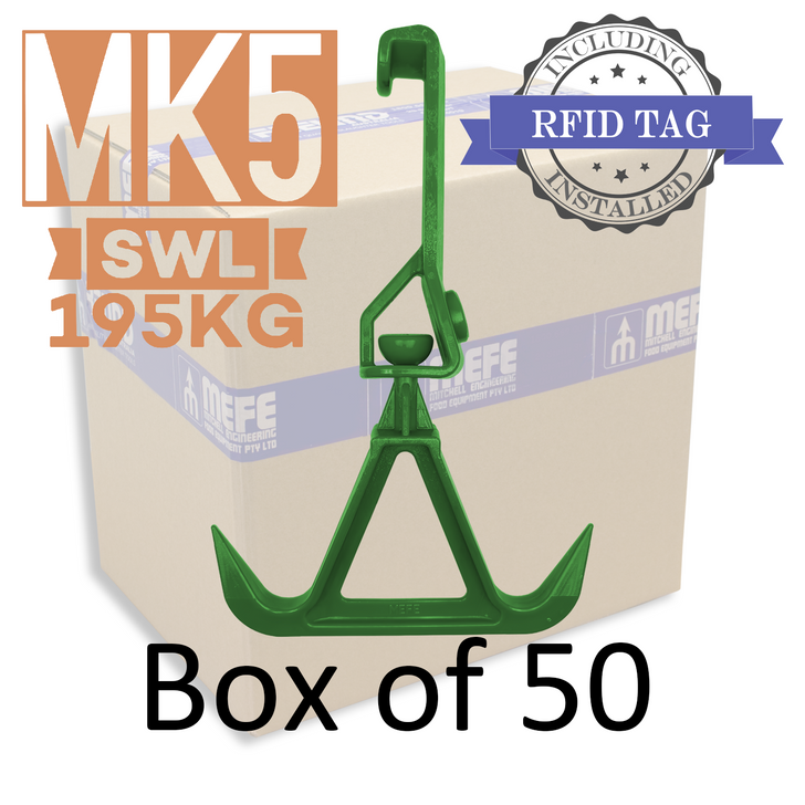 Sheep Gambrel and Skid - Mk5 Heavy Duty -  Complete Assembly, With RFID Sealed - Box of 50