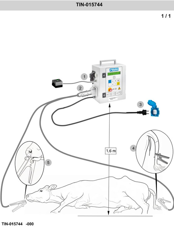 High Frequency Stimulation device for Immobilisation / Stimulation / Hide Pulling