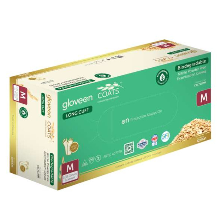 Box of 100 GloveON COATS® LC Biodegradable Nitrile Gloves XXS-XL , 80 for XXL