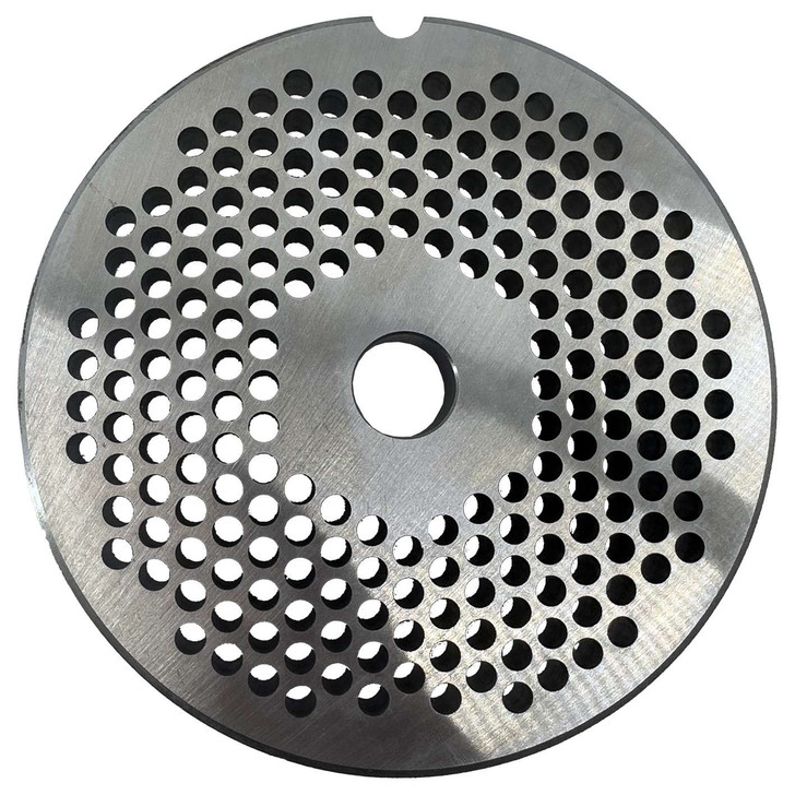 Round Hubless Mincer Plate 4mm holes - Part for #32 Mincer