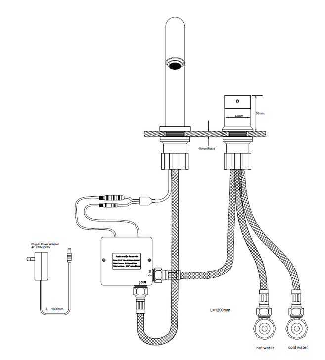 Surface-Mounted Mixer Valve