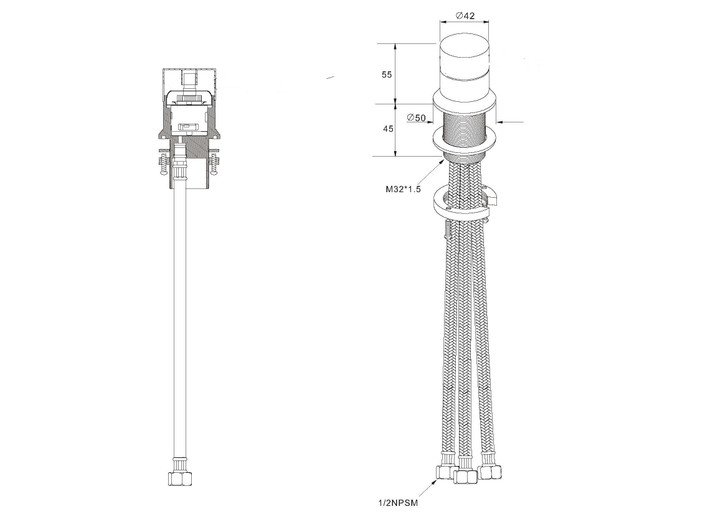 Surface-Mounted Mixer Valve
