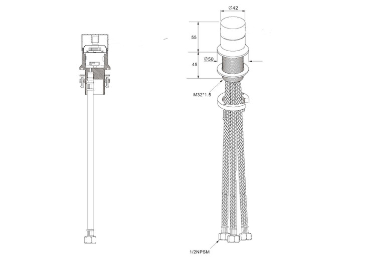 Surface-Mounted Mixer Valve