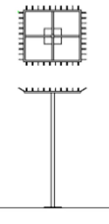 Offal Carousel 40 Pin Stainless Steel Pedestal Mounted