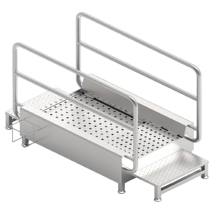 Walk-Through Sole Disinfection Station - Optional Access Control Turnstile
