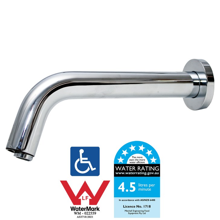 Curve Spout Wall Mounted Sensor Tap