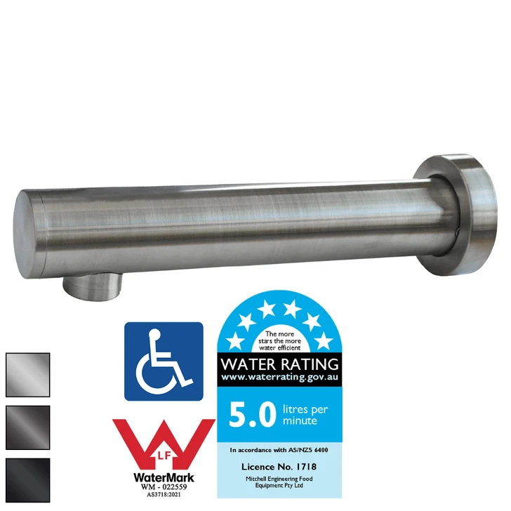 Stainless Steel Wall Mount Sensor Tap - All-in-One - Lead Free Certified