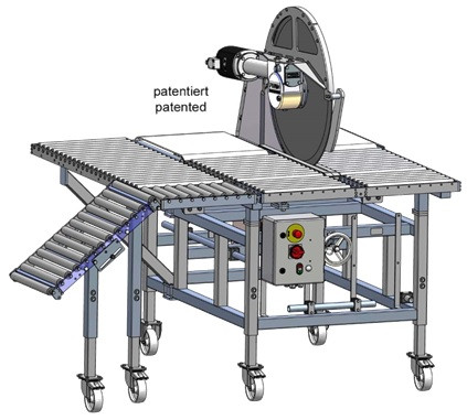 Freund TABLE DISC-KNIFE - Primal Breaking Large Carcasses , Motorised Conveyor , Landing Table complete