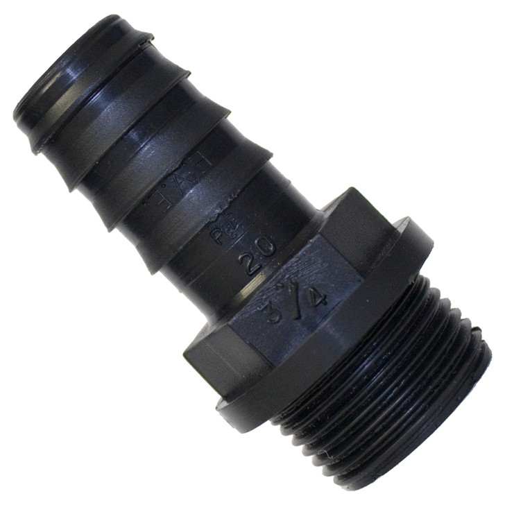 Poly Hose Tail - 3/4" BSP  for 3/4" holse