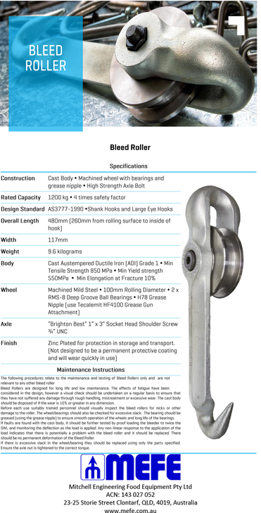 Cattle and Buffalo Abattoir Bleeding Roller