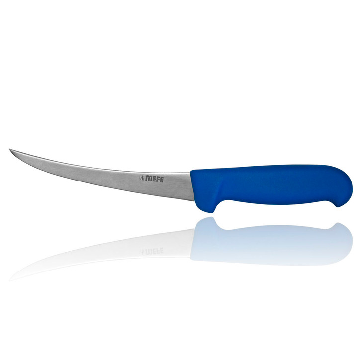 6"/15cm Curved Boning Knife - Blue Fibrox Handle