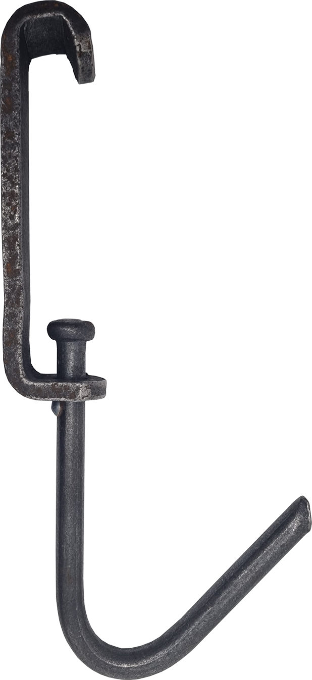 BEEF SKID HOOK 12.5" Long, 30x8 Frame, 12mm Hook, Black - Ungalvanised CAT 16A3