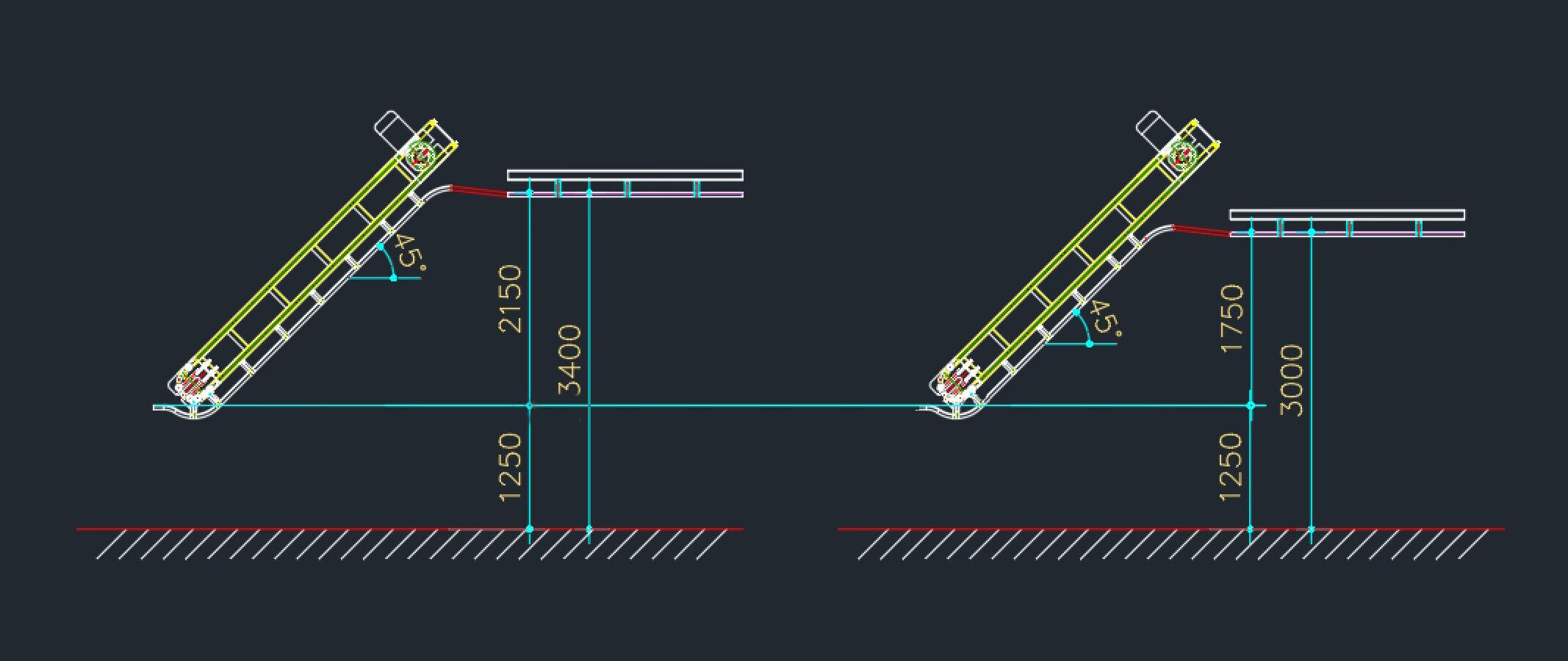 Drawing of Sheep and Pig Inclined Bleeding Elevator