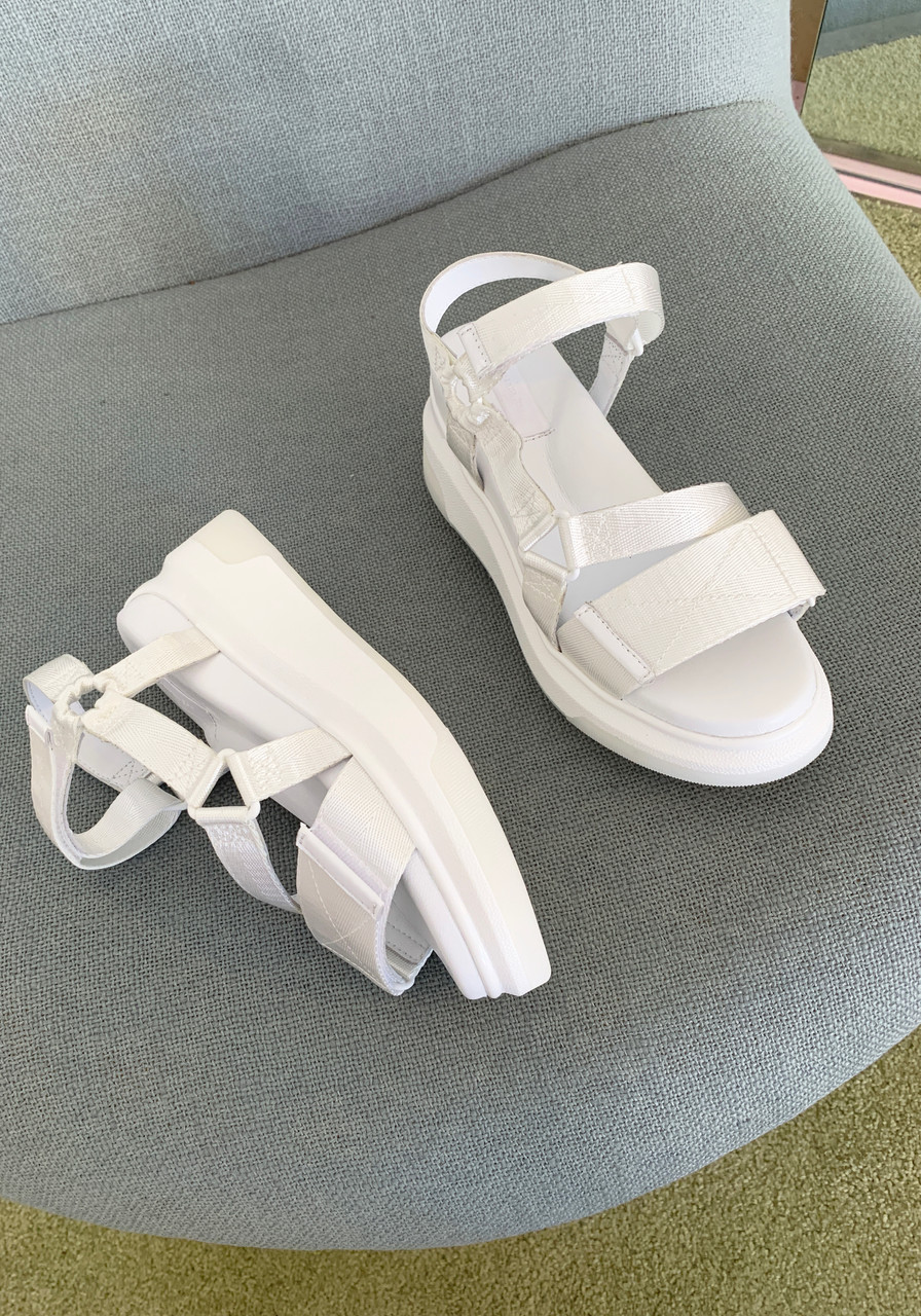 White hot sale velcro sandals