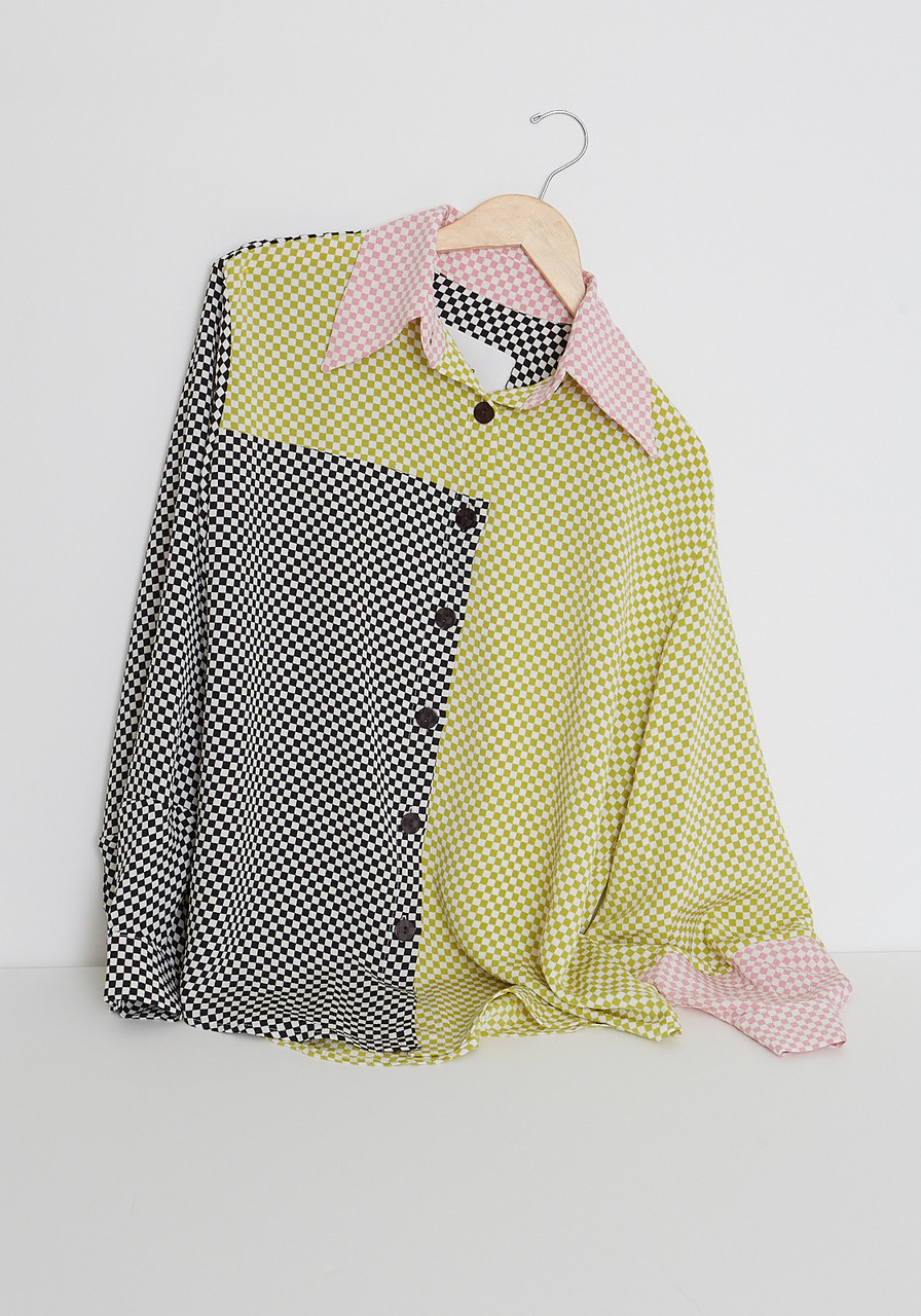 kkco Lounge Shirt in Mixed Checker