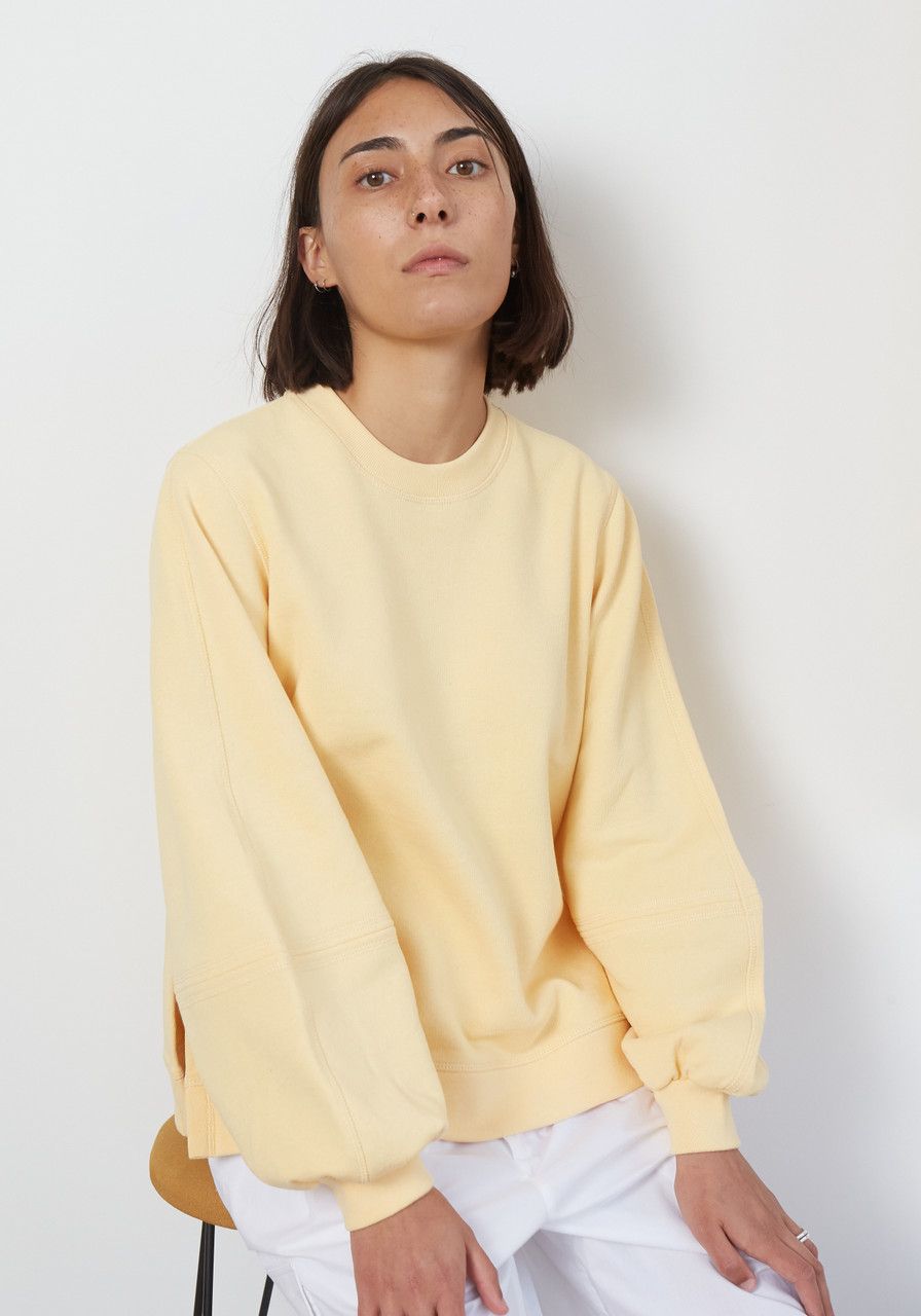 Ganni Software Puff Sleeve Sweatshirt - Anise Flower - LE POINT