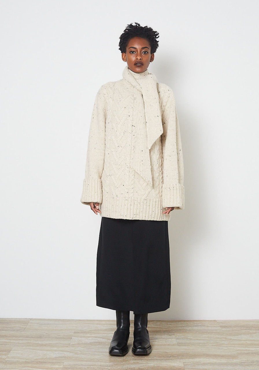 Ganni Cable Knit Sweater - Vanilla Ice - LE POINT