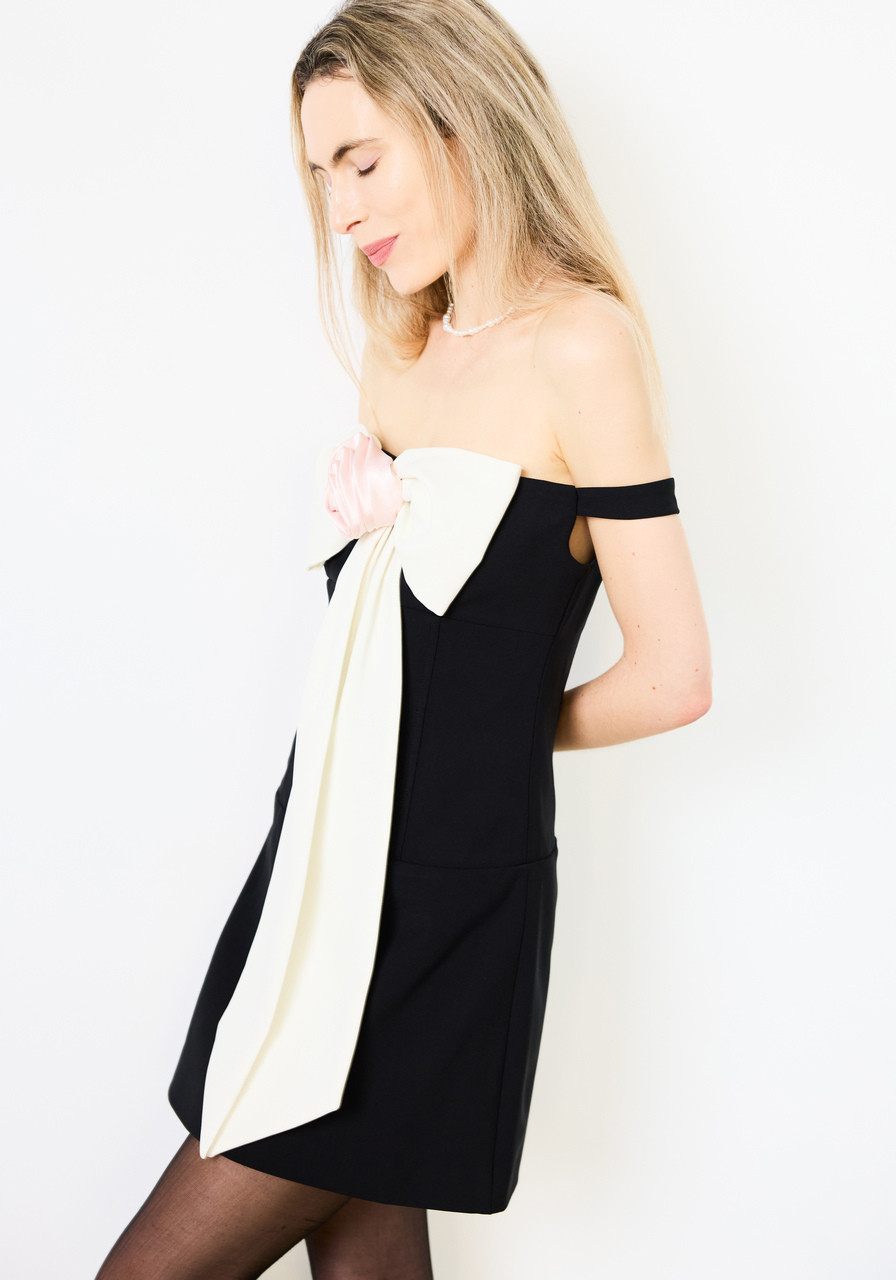 【関税込み】Sandy Liang ブラック Tulips ミニドレス Sandy Liang - Black Tulips Dress – Frances May