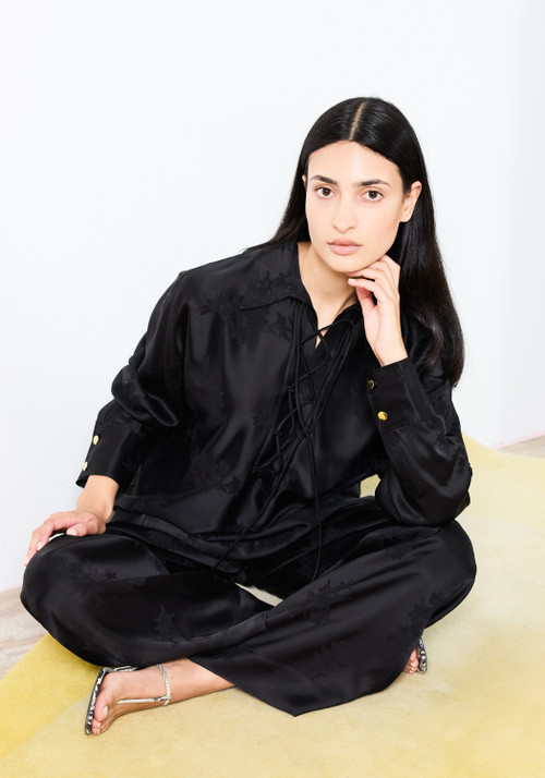 GANNI Organza Shirt ブラウン 34サイズ GANNI | Fringed Organza Shirt | Women | Lane Crawford