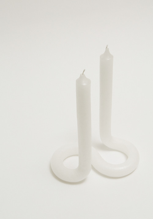 Lex Pott Twist Candle White LE POINT