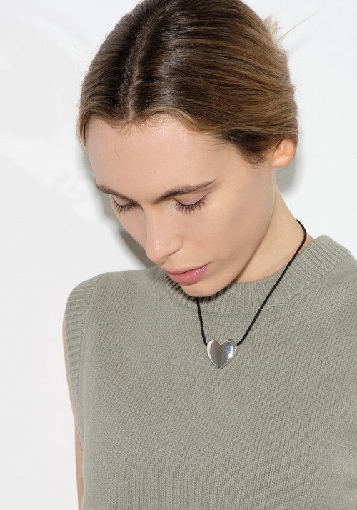 Annika Inez Heart Necklace - Silver - LE POINT