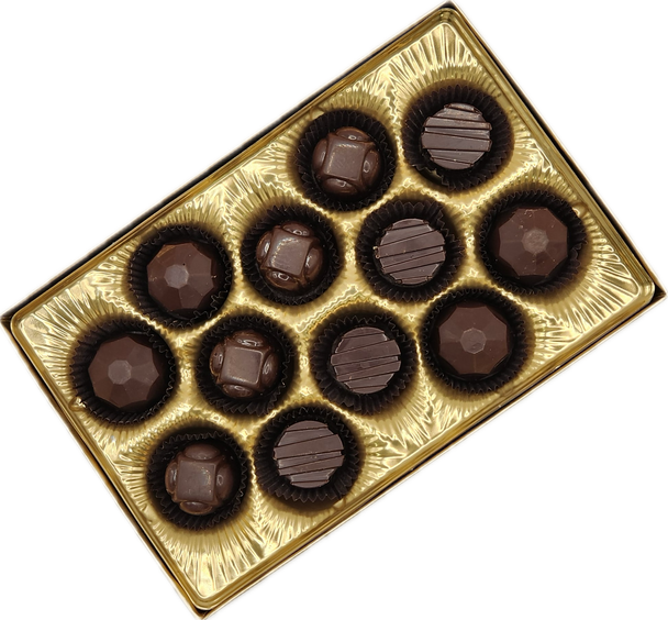 12 Piece Truffle Box (Dark)